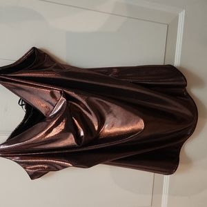 ZARA Large shiny pink stretchy party tank.